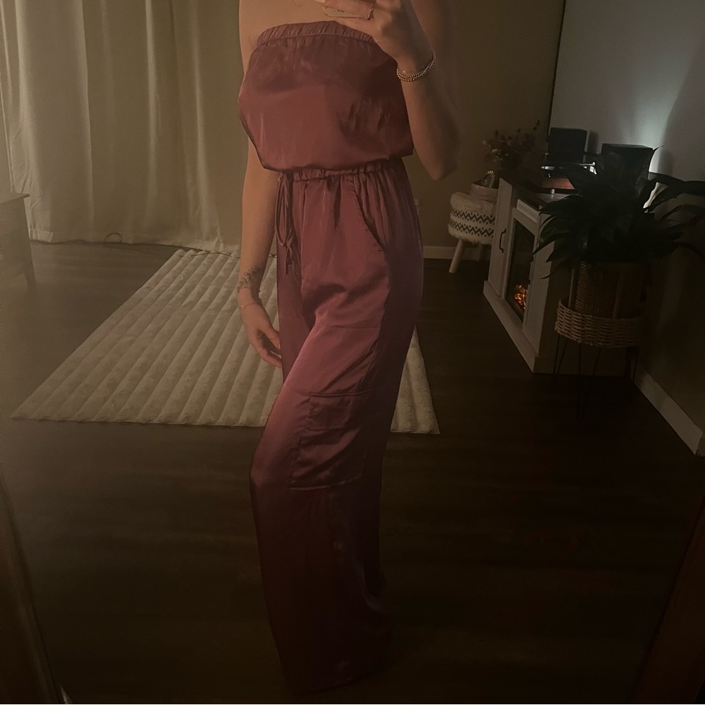 Ooh La Luxe Purple Silk Jumpsuit